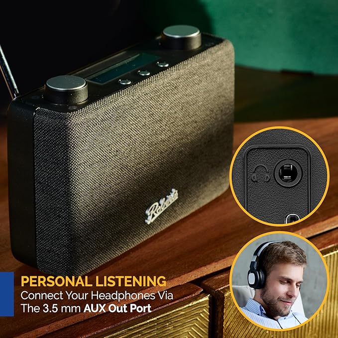 Roberts PLAY11 FM/DAB/DAB+ Digital Portable Radio, Black