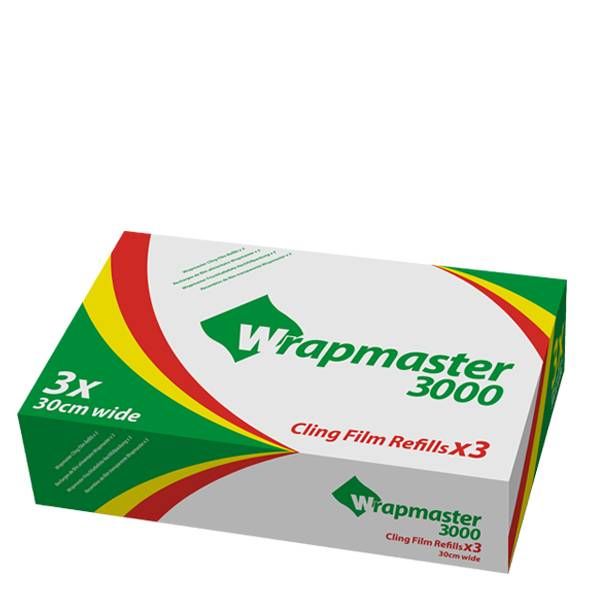 Wrapmaster 3000 Cling Film Refills (300mx30cm) x3