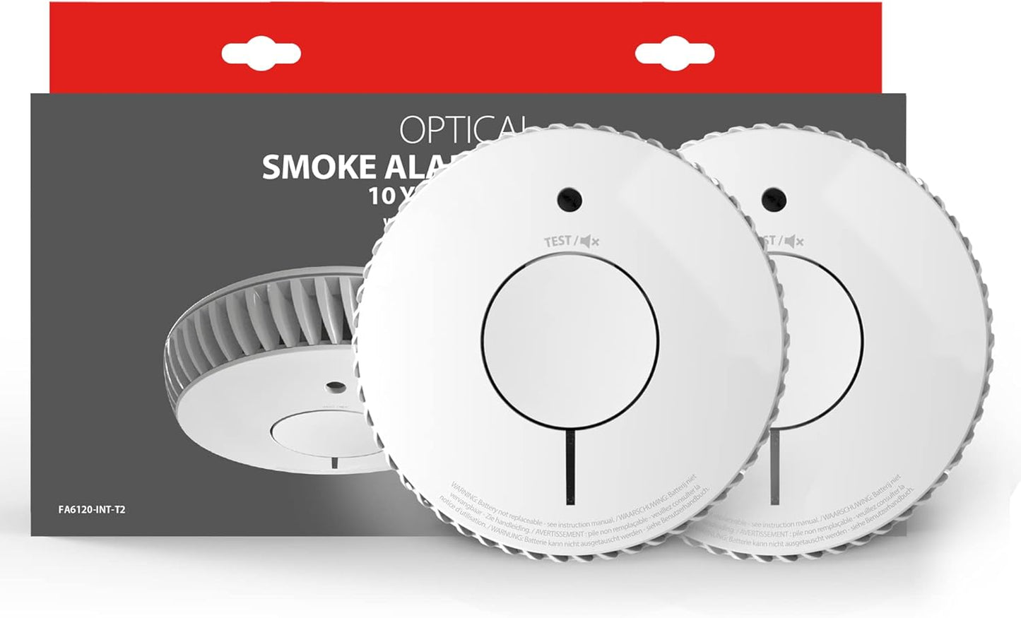 FireAngel TST-622Q Thermoptek™ Smoke Alarm – 10-Year Life (Pack of 2)