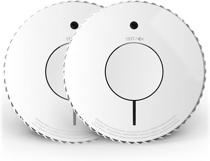 FireAngel TST-622Q Thermoptek™ Smoke Alarm – 10-Year Life (Pack of 2)