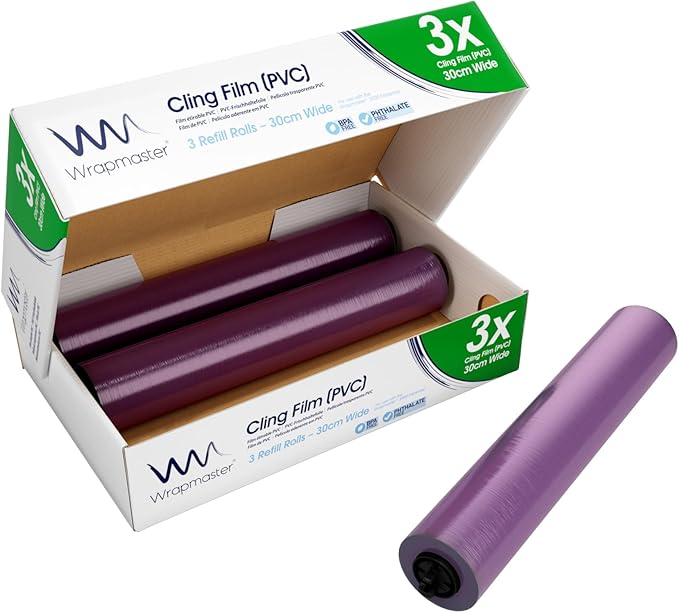 Wrapmaster™ 3000 Cling Film Refills – 300m x 30cm, Pack of 3