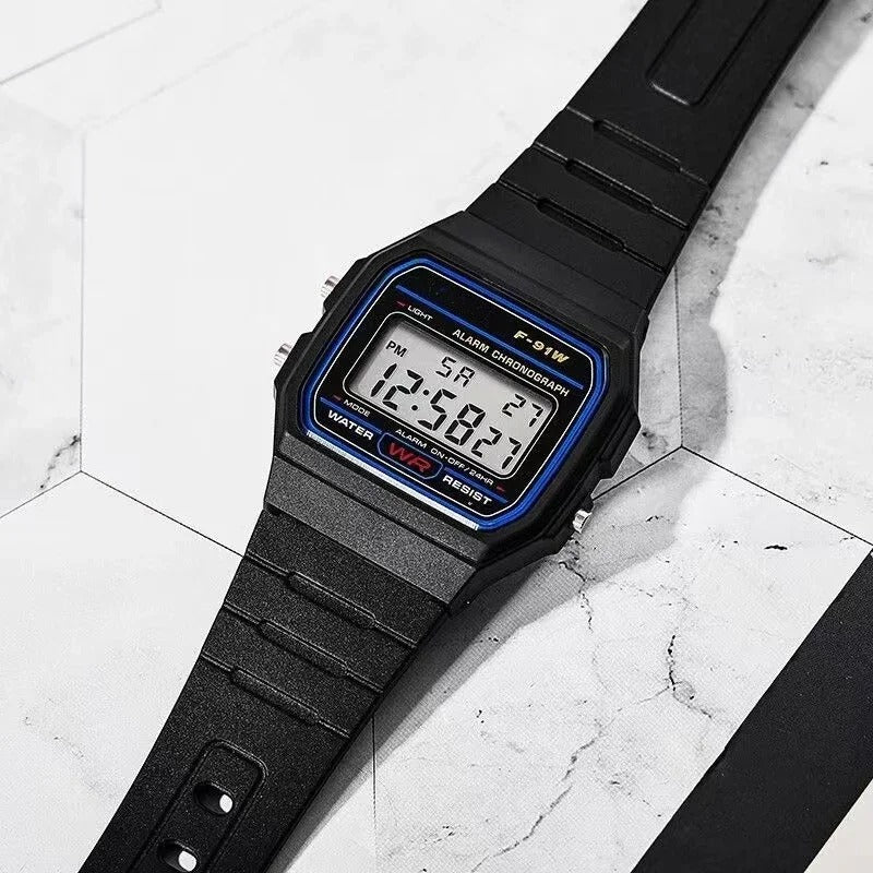 Casio F-91W Digital Watch | Slim Resin Case & Day-Date Display