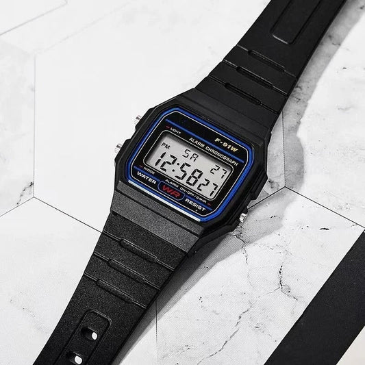 Casio™ F-91W-1JF Digital Watch – Slim & Lightweight