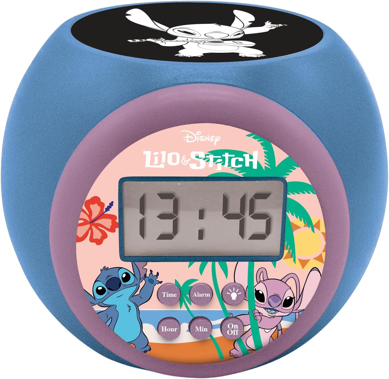 Lexibook Disney Stitch Projector Clock – Night Light & Alarm Function