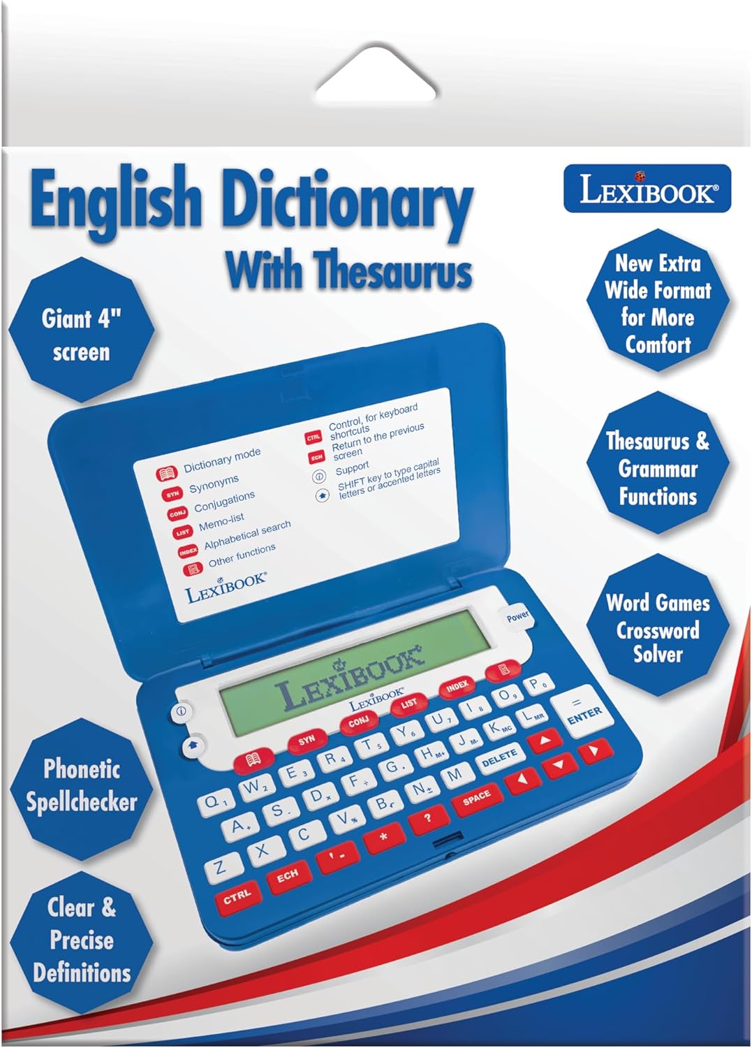 Lexibook D660EN English Electronic Dictionary with Thesaurus — Pocket Language Tool