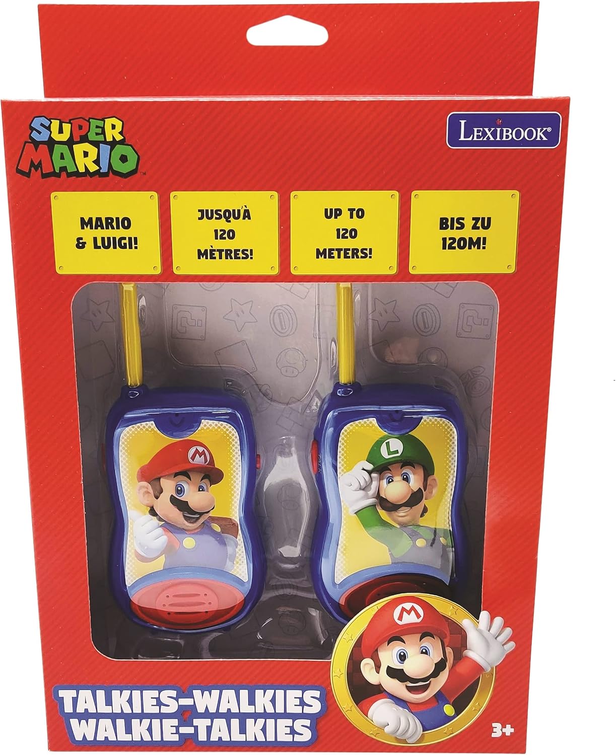 Lexibook TW12NI Super Mario Walkie-Talkies – Outdoor Kids Two-Way Radio (Up to 200m)