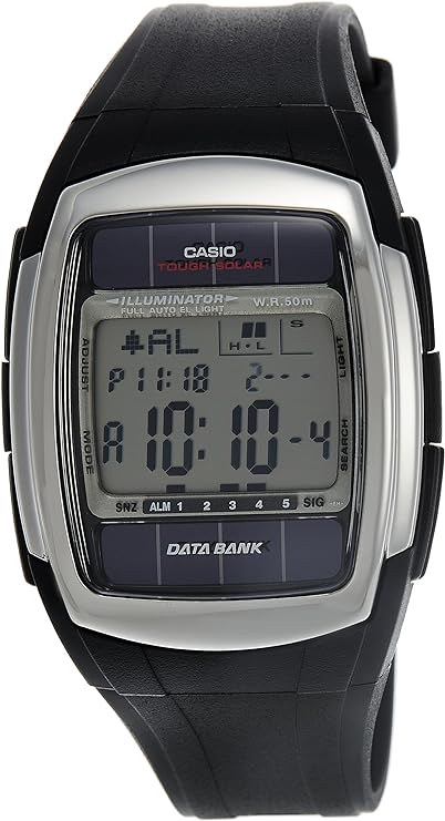 Casio, Men's Watch Digital, Grey Dial Black Silicone Band, DB-E30-1AVDF