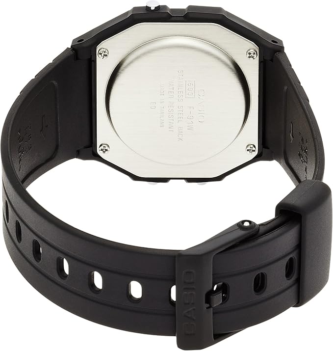 Casio F-91W Digital Watch | Slim Resin Case & Day-Date Display