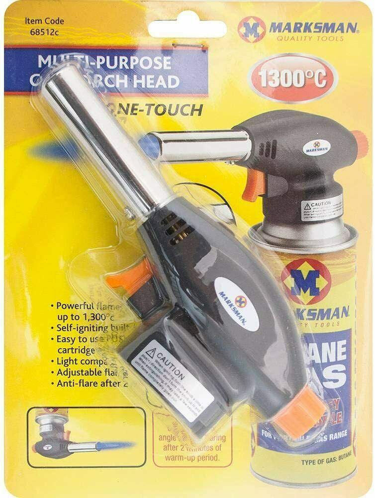 Multi-Purpose Gas Torch Head Butane Blow Kit Auto Ignition Camping Welding BBQ