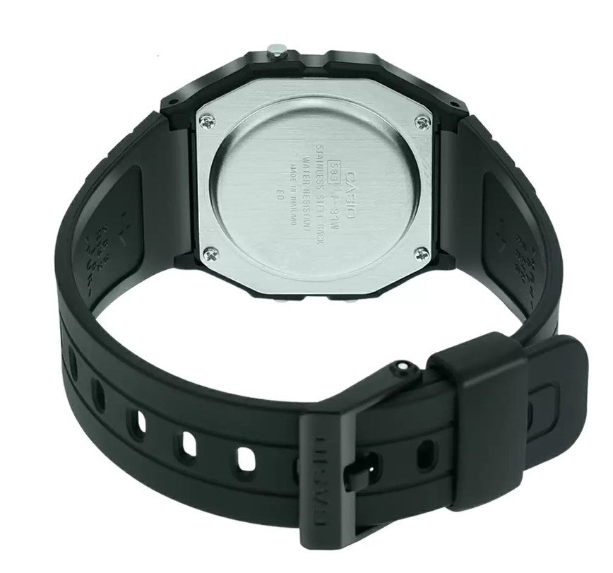Casio F-91W Digital Watch | Slim Resin Case & Day-Date Display