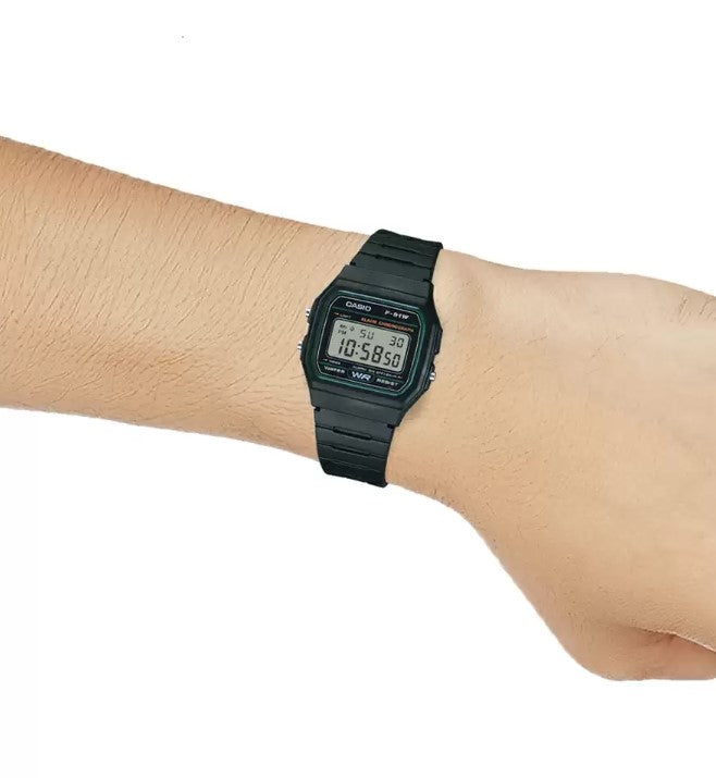 Casio F-91W Digital Watch | Slim Resin Case & Day-Date Display