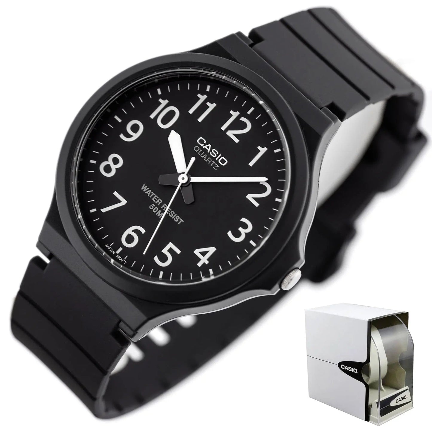 Casio MW-240-1B Classic Analog Watch | Resin Case & Strap