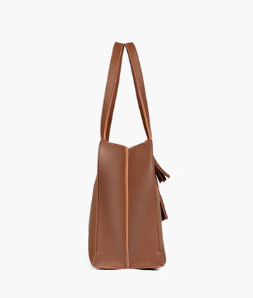 The Signature Tassel Tote in Horse Brown