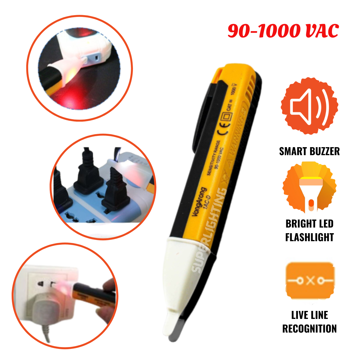 Fluke VoltAlert™ 1AC-II | Pocket Non-Contact AC Voltage Detector (90-1000V)