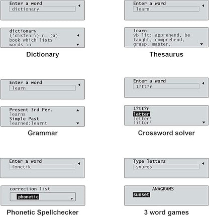 LEXIBOOK, The Collins English Dictionary, Definitions, Thesaurus, Grammar, Phonetic Spellchecker, with Battery, Blue/Grey, D650EN