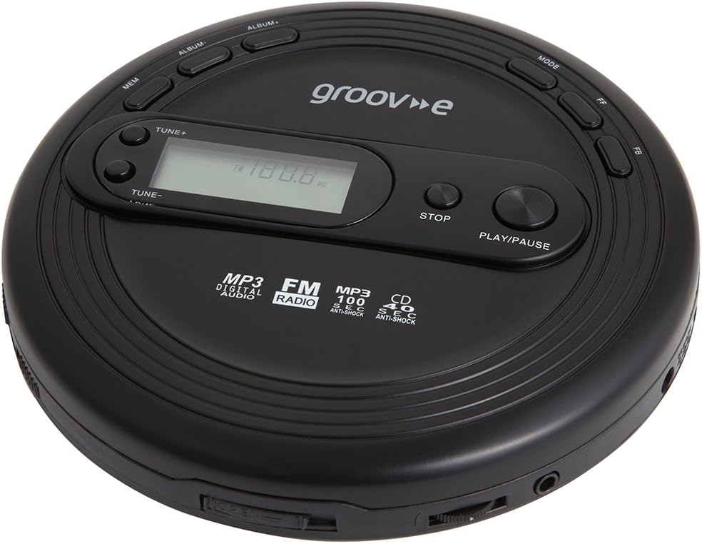 Groov-e™ Retro Personal CD Player with FM Radio