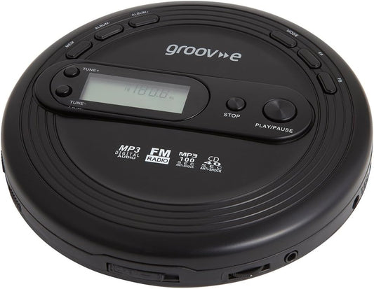 Groov-e™ Retro Personal CD Player with FM Radio