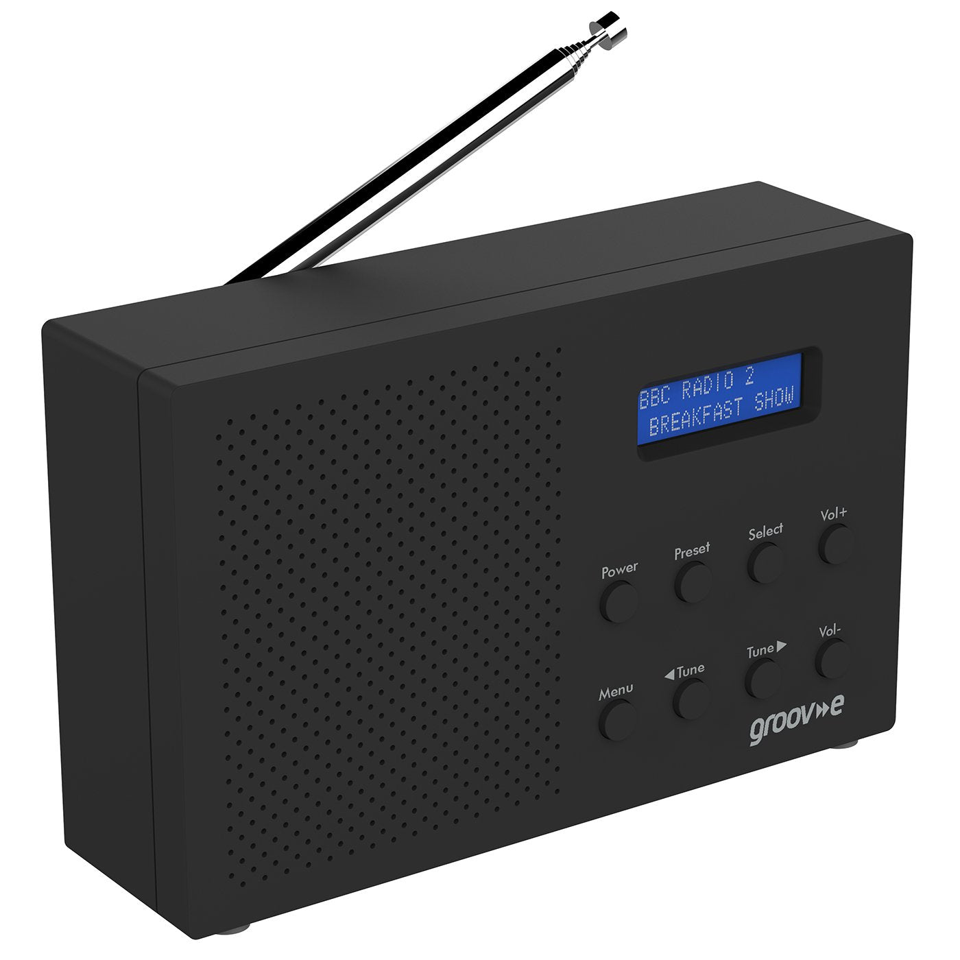 Groov-e™ Paris Compact Digital Radio – Black