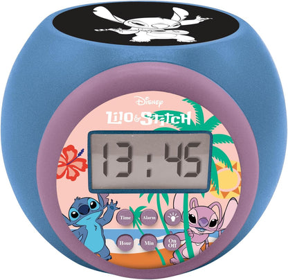 Lexibook Disney Stitch Projector Clock – Night Light & Alarm Function