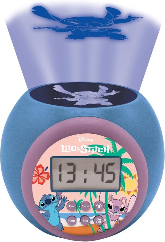 Lexibook Disney Stitch Projector Clock – Night Light & Alarm Function