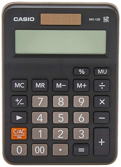 Casio MX-12B-BK Desk Calculator – 12-Digit Large Display, Office Essential