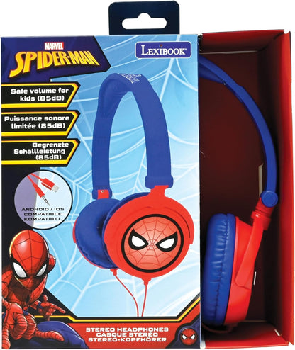 Lexibook HP010SP Spider-Man Wired Headphones | Safe Volume & Foldable Design
