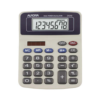 Aurora™ DT210 Dual-Power Semi Desktop Calculator