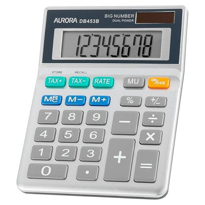 Aurora™ DB453B Semi-Desktop Calculator + Tax Function