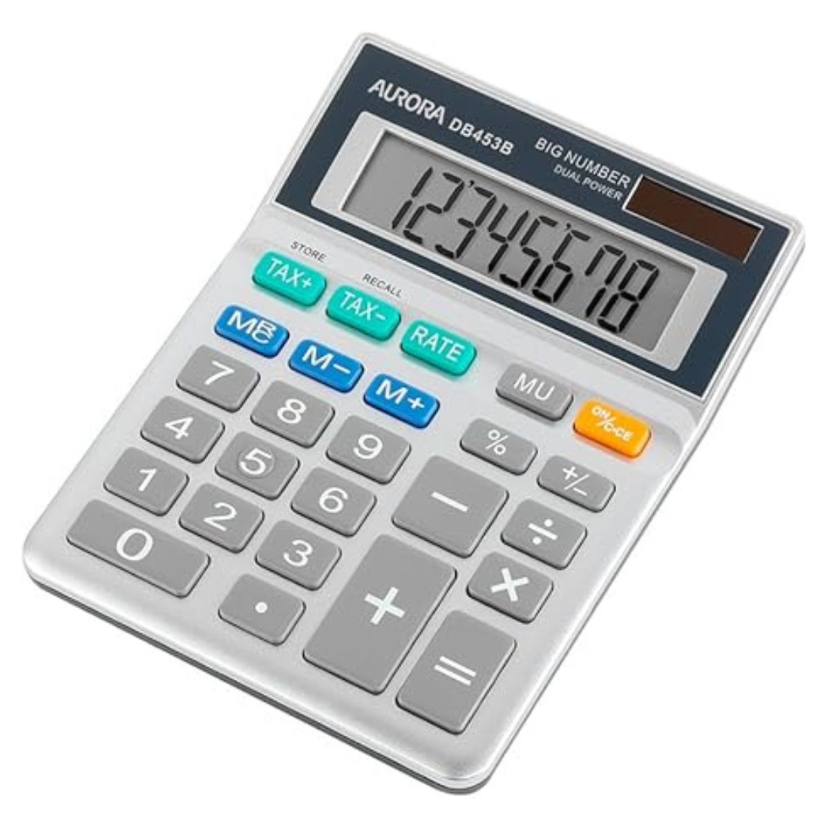 Aurora™ DB453B Semi-Desktop Calculator + Tax Function