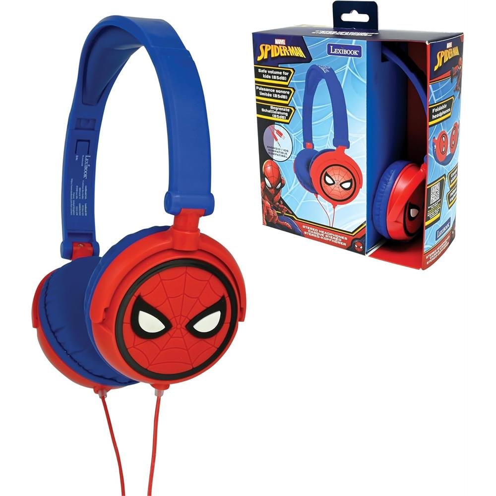 Lexibook HP010SP Spider-Man Wired Headphones | Safe Volume & Foldable Design