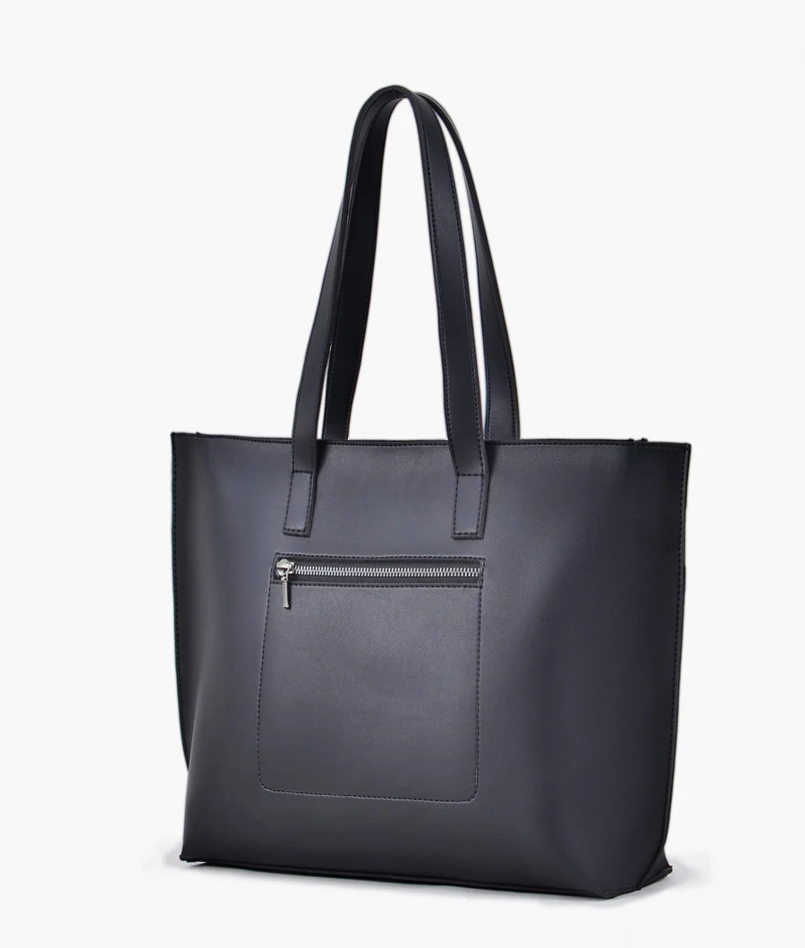 The Apex Tall Tote in Onyx