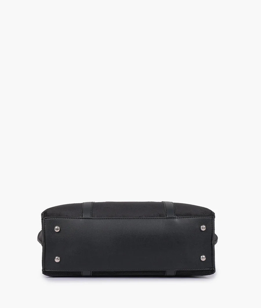 The Urban Suede Tote in Onyx
