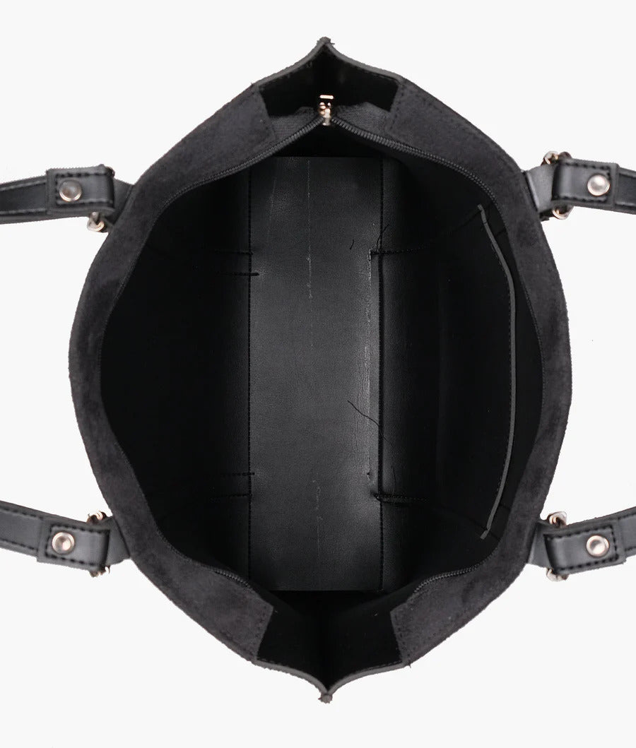The Urban Suede Tote in Onyx