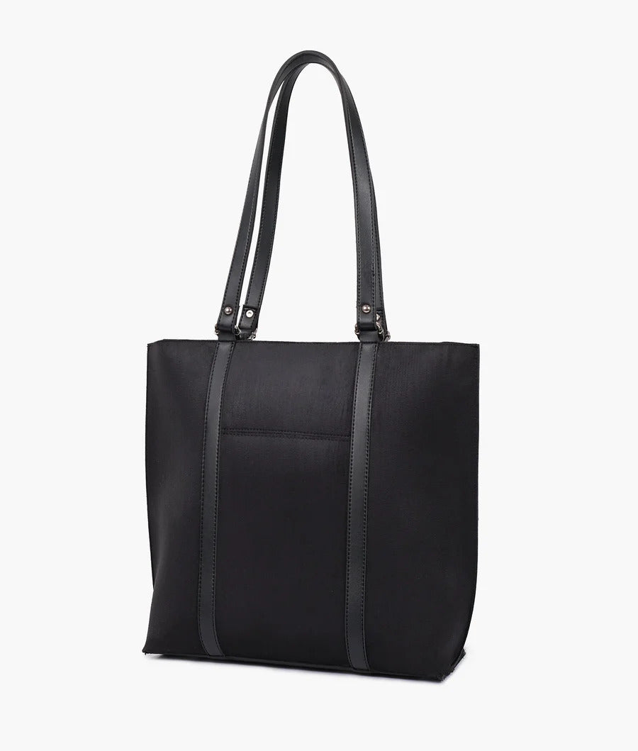 The Urban Suede Tote in Onyx