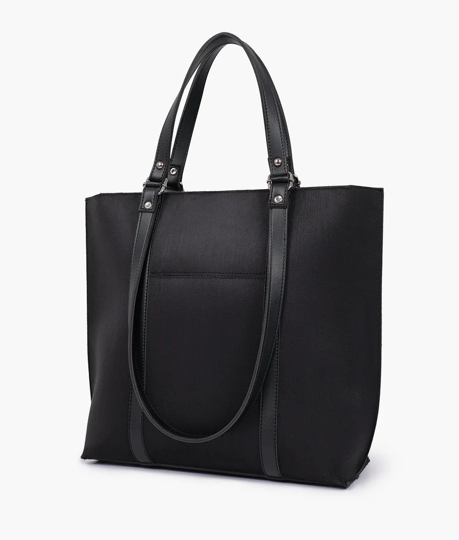 The Urban Suede Tote in Onyx