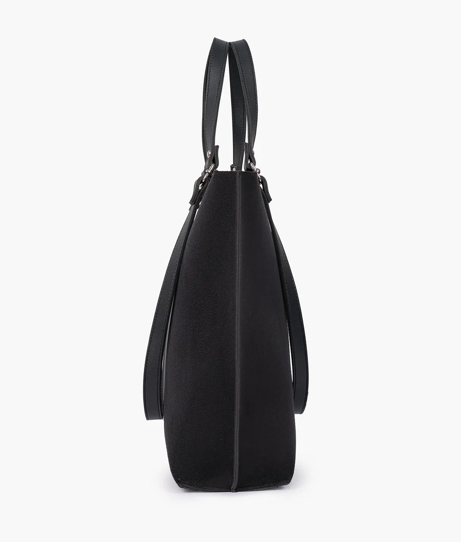 The Urban Suede Tote in Onyx