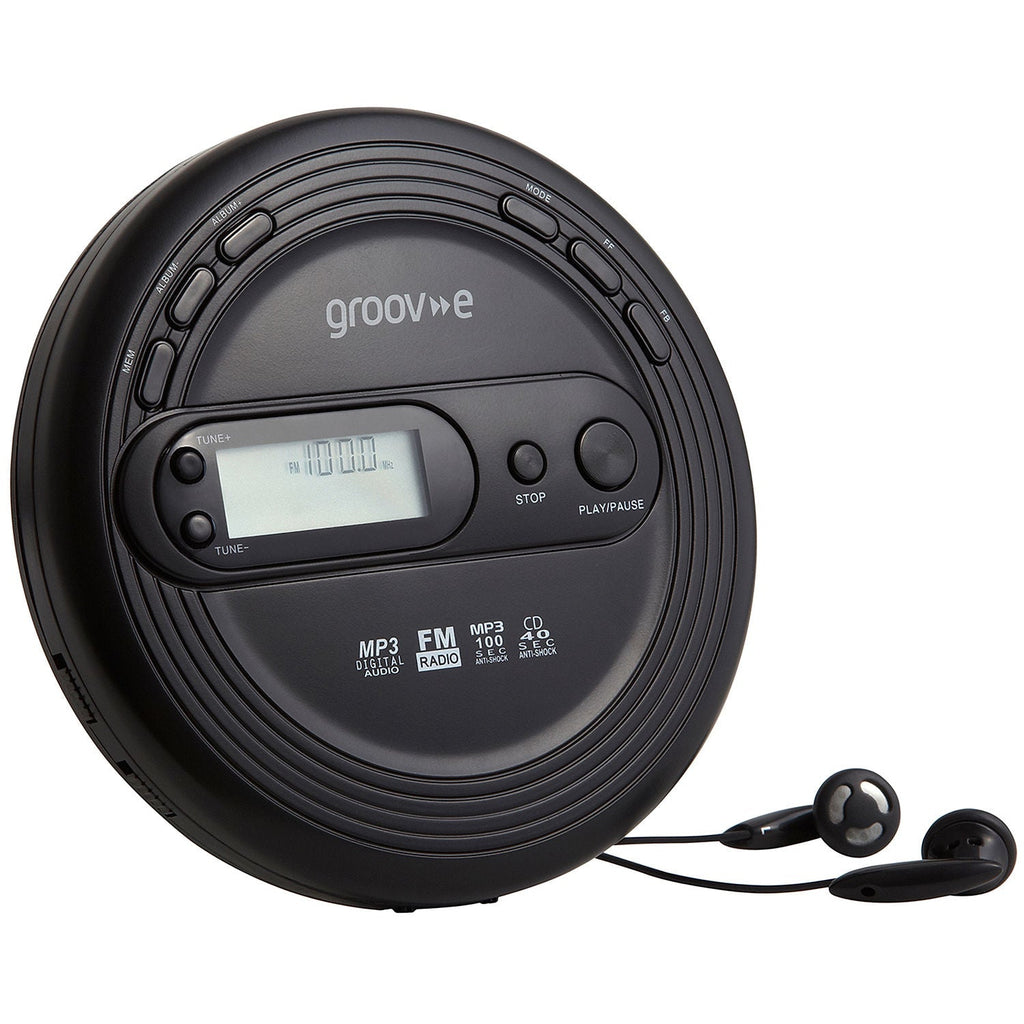 Groov-e™ Retro Personal CD Player with FM Radio