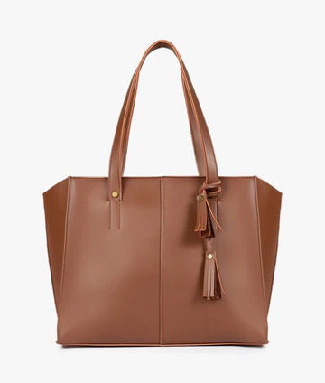 The Signature Tassel Tote in Horse Brown