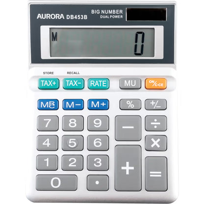 Aurora DB453B Semi-Desktop Calculator | 8-Digit Large Display