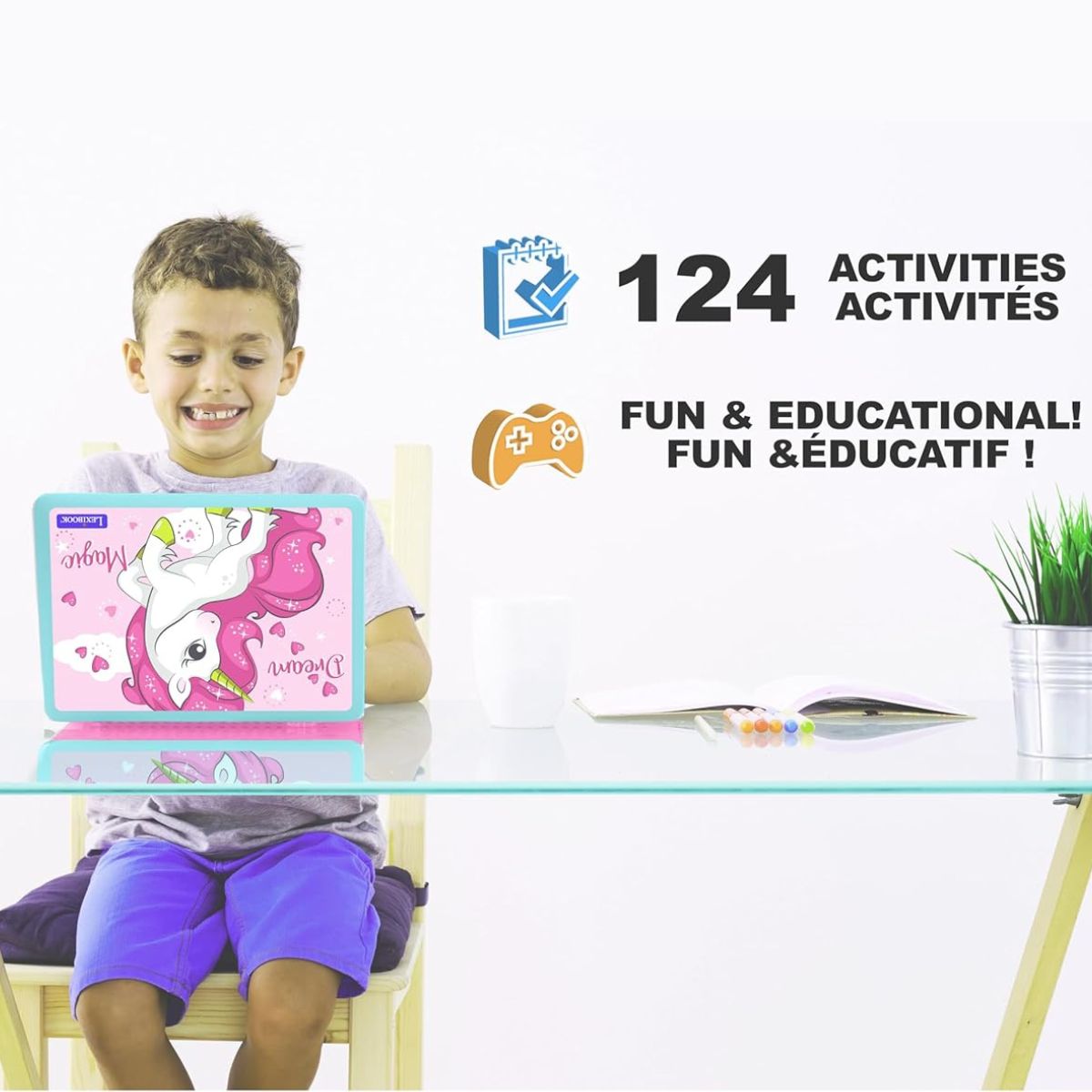 Lexibook™ JC598UNIi1 Unicorn Bilingual Educational Laptop